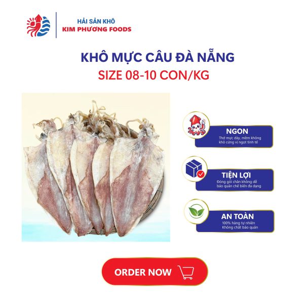 Mực Khô Đà Nẵng size lớn Loại 1 (8 - 10 con/kg): Lựa chọn hoàn hảo cho kinh doanh và biếu tặng