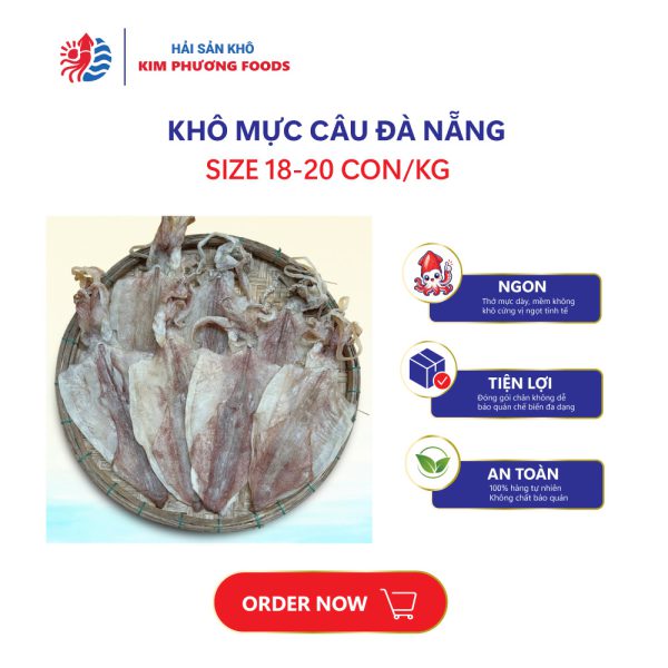 Mực khô Đà Nẵng size 18-20 con/kg: Vị ngọt “tới tầm” cho bữa tiệc đẳng cấp