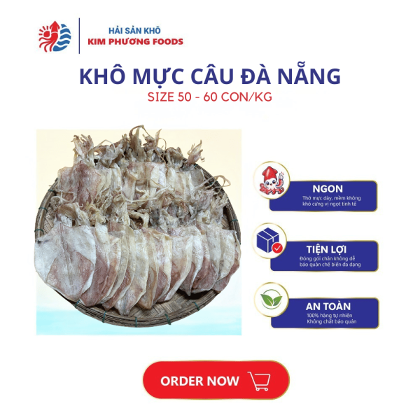 Mực Khô Đà Nẵng Size Nhỏ 50-60 Con/kg | Ngọt Tự Nhiên, Chuẩn Vị Miền Trung