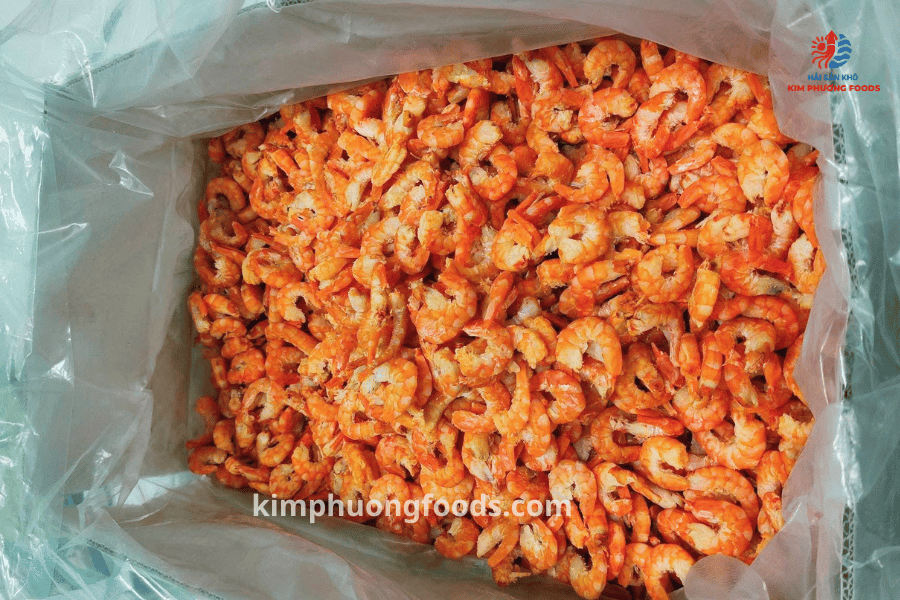 Tôm biển khô thiên nhiên size đại Kim Phương Foods Tôm biển khô thiên nhiên size đại Kim Phương Foods